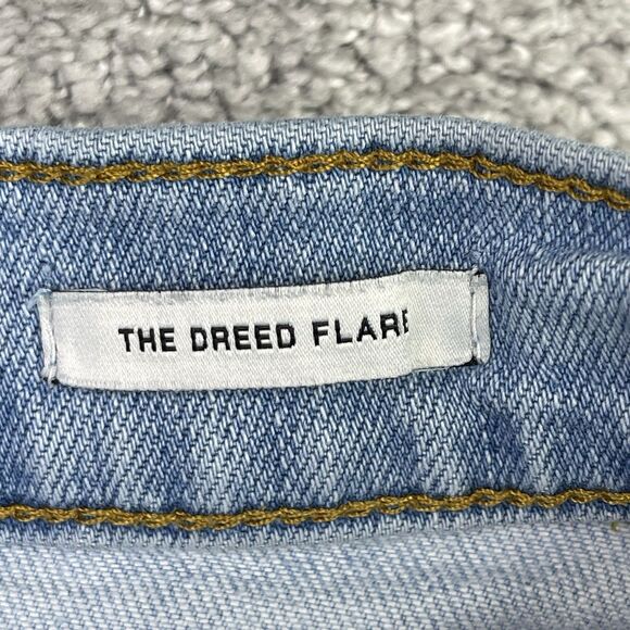 ZARA The DREED Flare Jeans Women’s 6  Blue Raw Hem Cropped Light Wash Stretch - Picture 6 of 12
